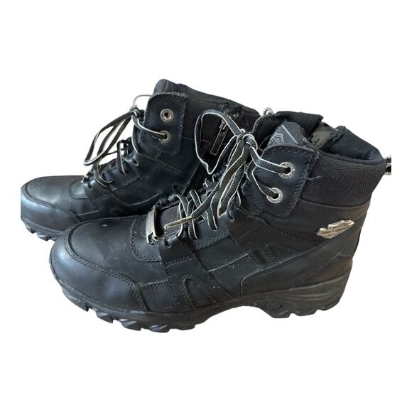 Harley-Davidson Leather Motorcycle Boots Men’s 10.5 Black Lace Up Riding Boots main image 4